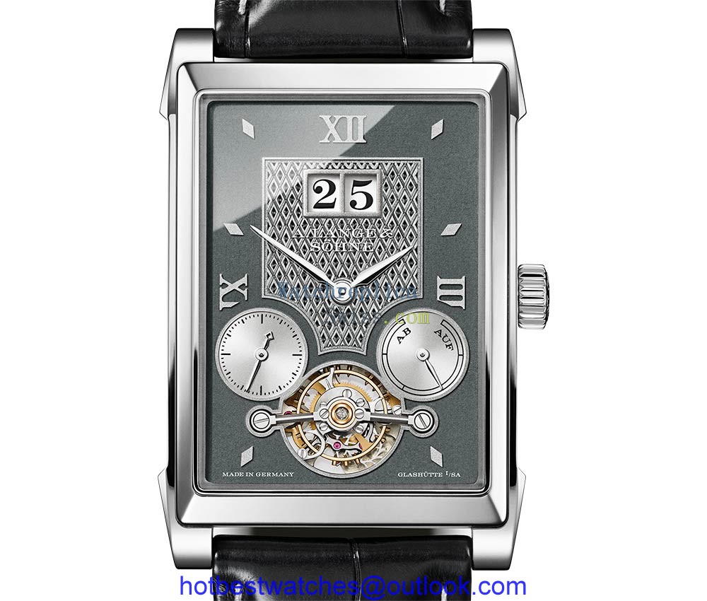 a lange sohne cabaret tourbillon dial closeup