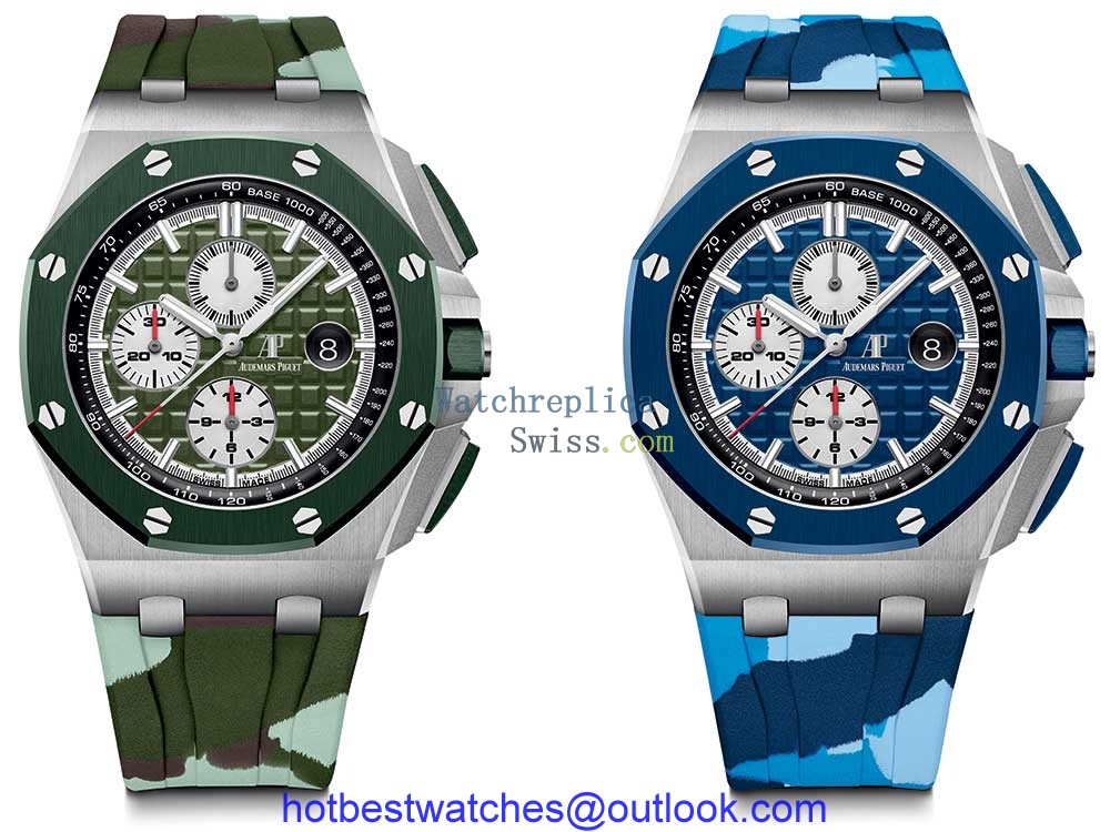 audemars piguet royal oak offshore camo green and blue versions