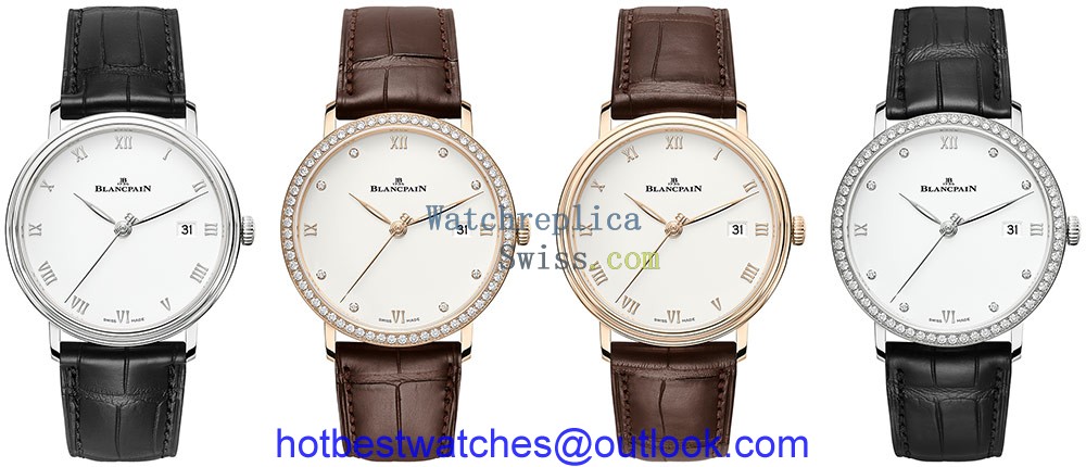 blancpain villeret ultrathin quantieme 38 collection leather straps