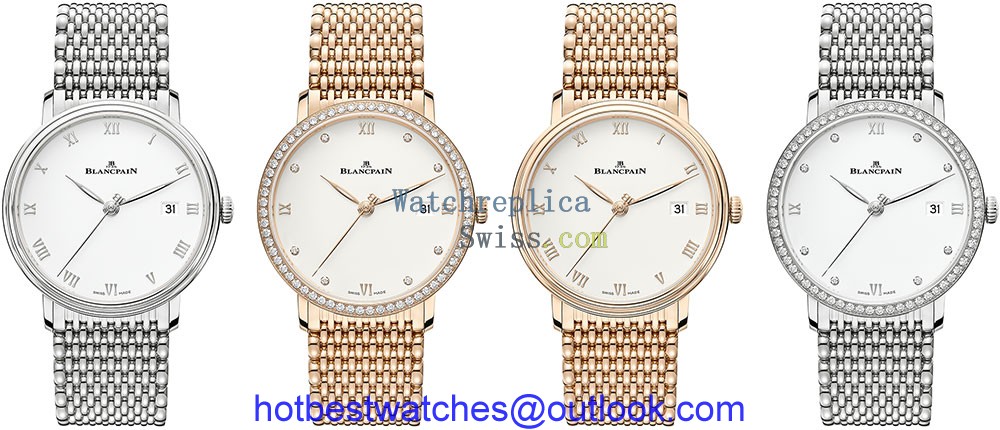 blancpain villeret ultrathin quantieme 38 collection milanese straps
