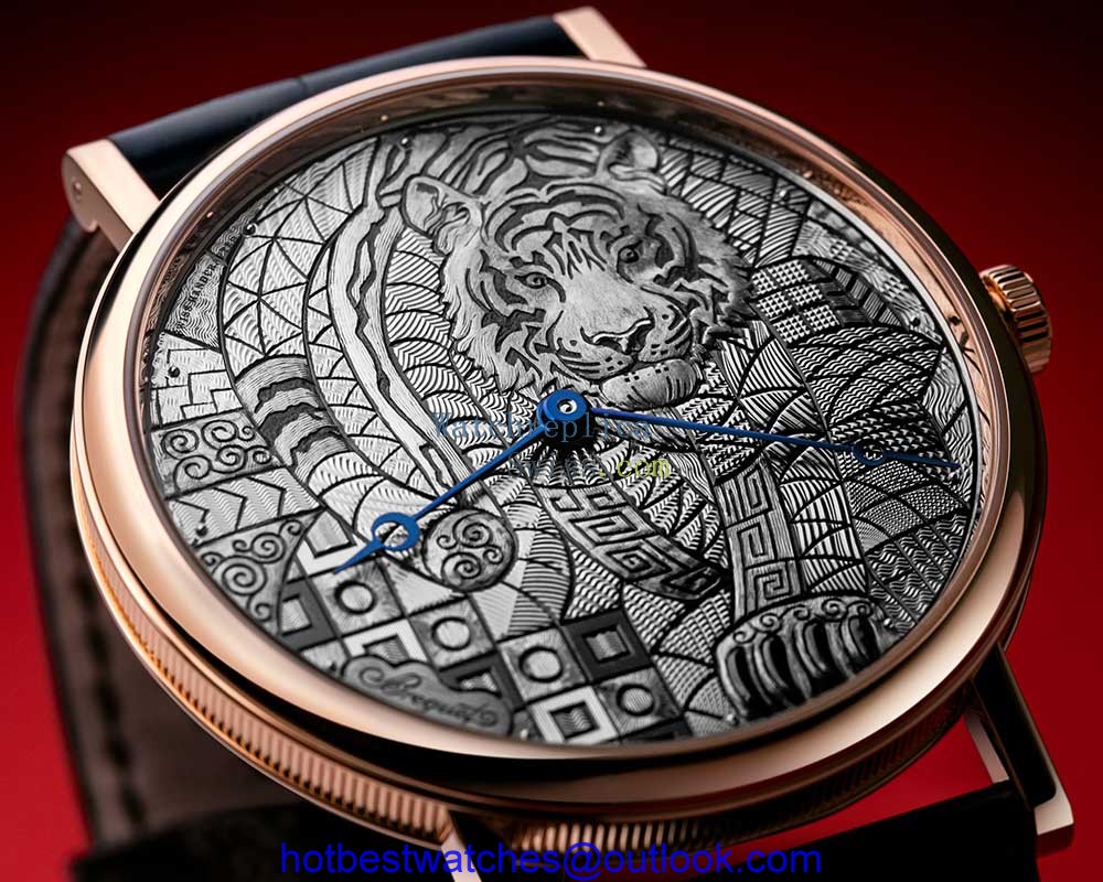 breguet classique 7145 chinese year tiger closeup