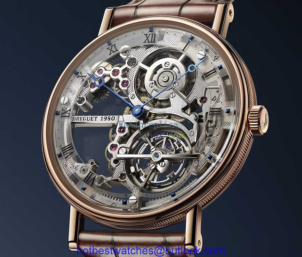 breguet classique tourbillon extra thin skeleton 5395 red gold