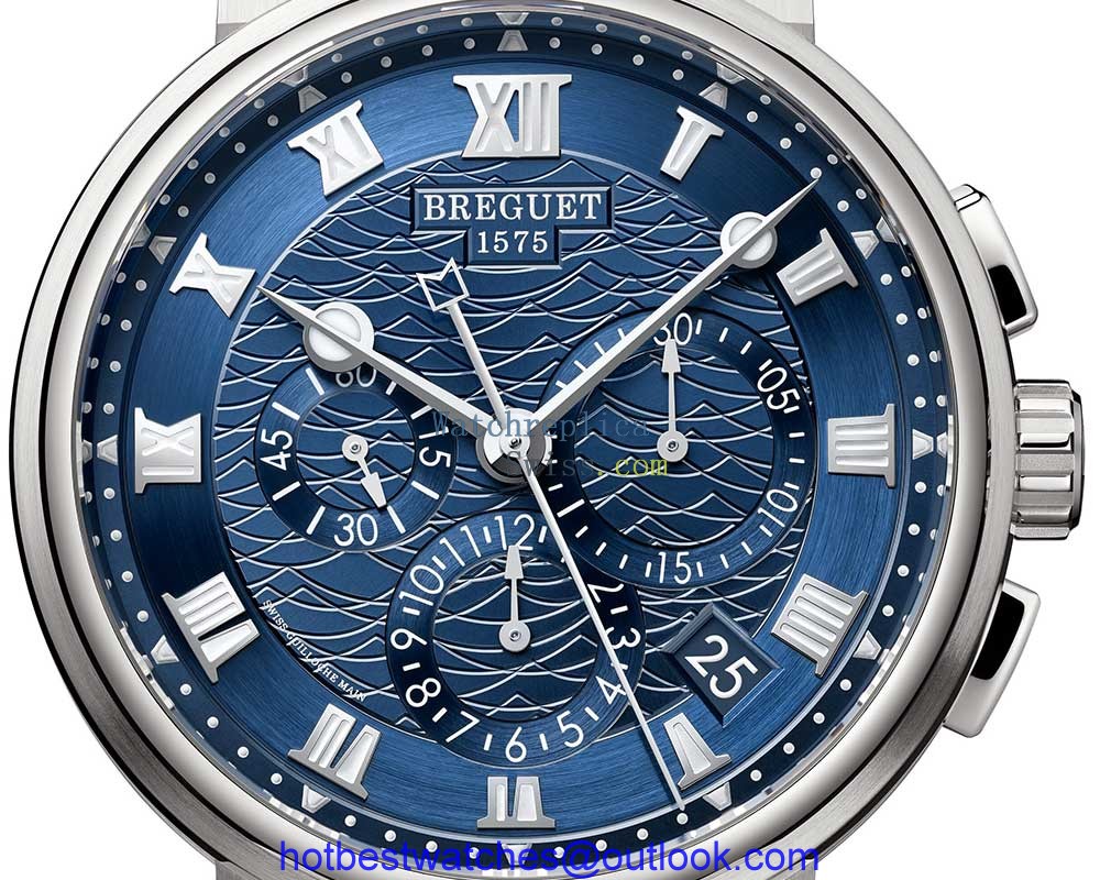 breguet marine chronograph 5527 closeup