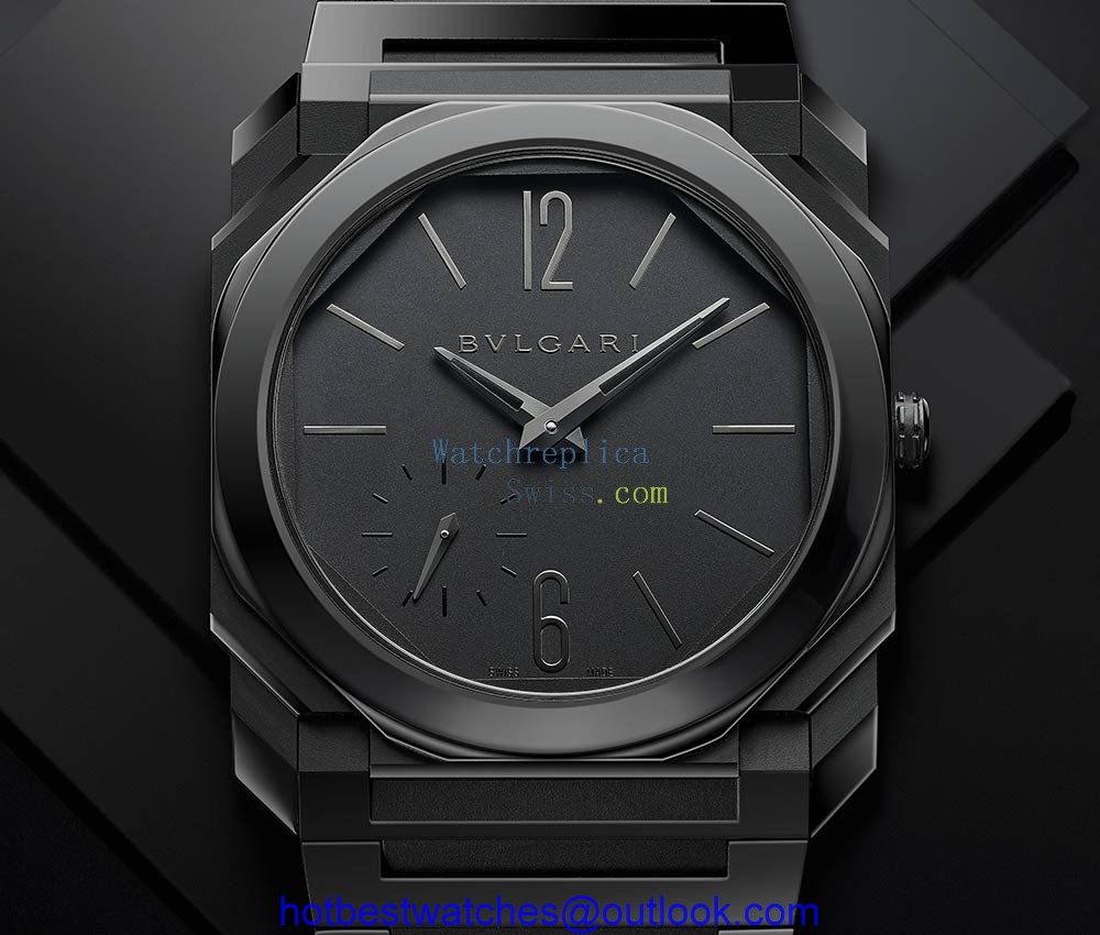 bulgari octo finissimo black ceramic closeup