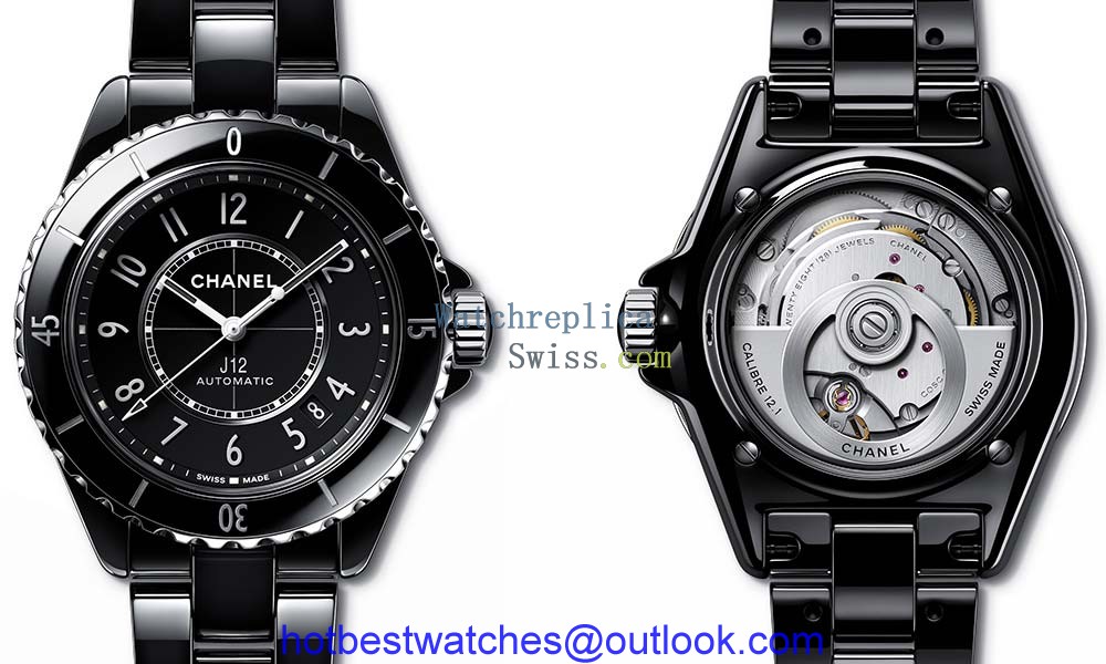 chanel j12 2019 black two views