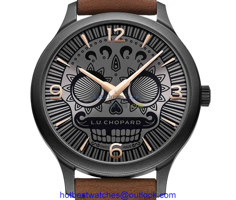 chopard luc skull one dial closeup