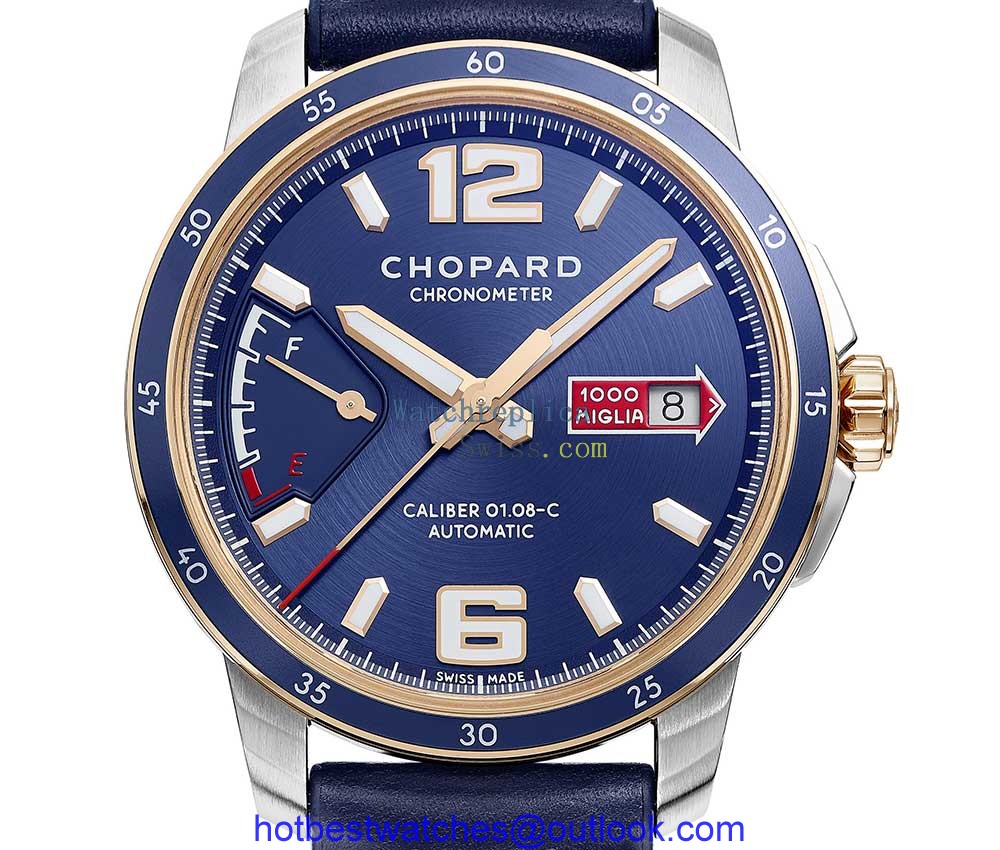 chopard mille miglia gts azzurro power control closeup