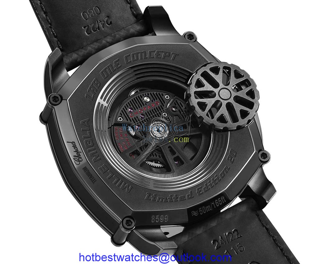 chopard mille miglia lab one caseback closeup