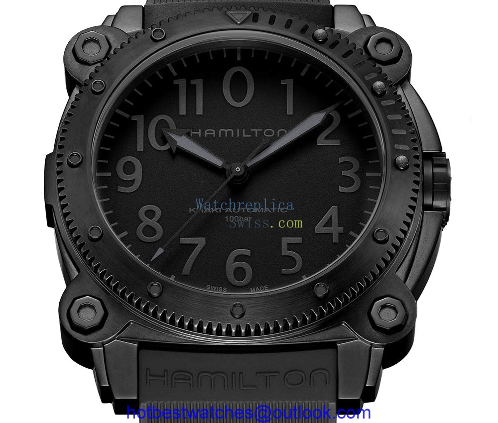 hamilton khaki navy low zero titanium closeup