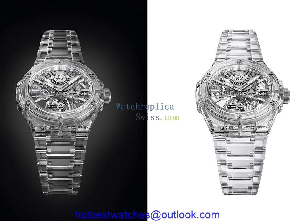 hublot big bang integral tourbillon full sapphire different backgrounds