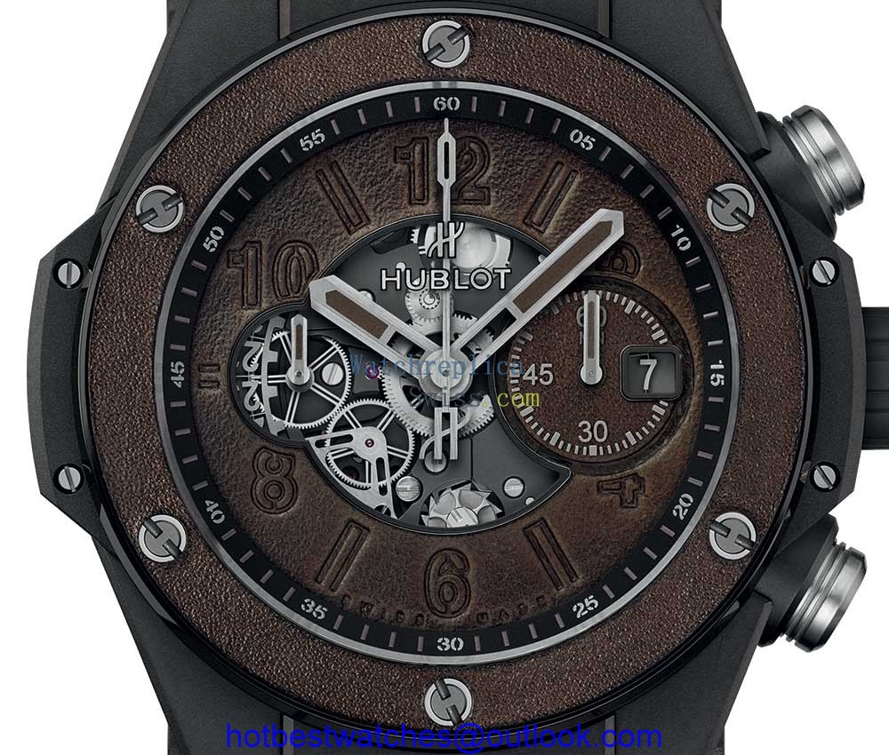 hublot big bang unico berluti cold brown closeup