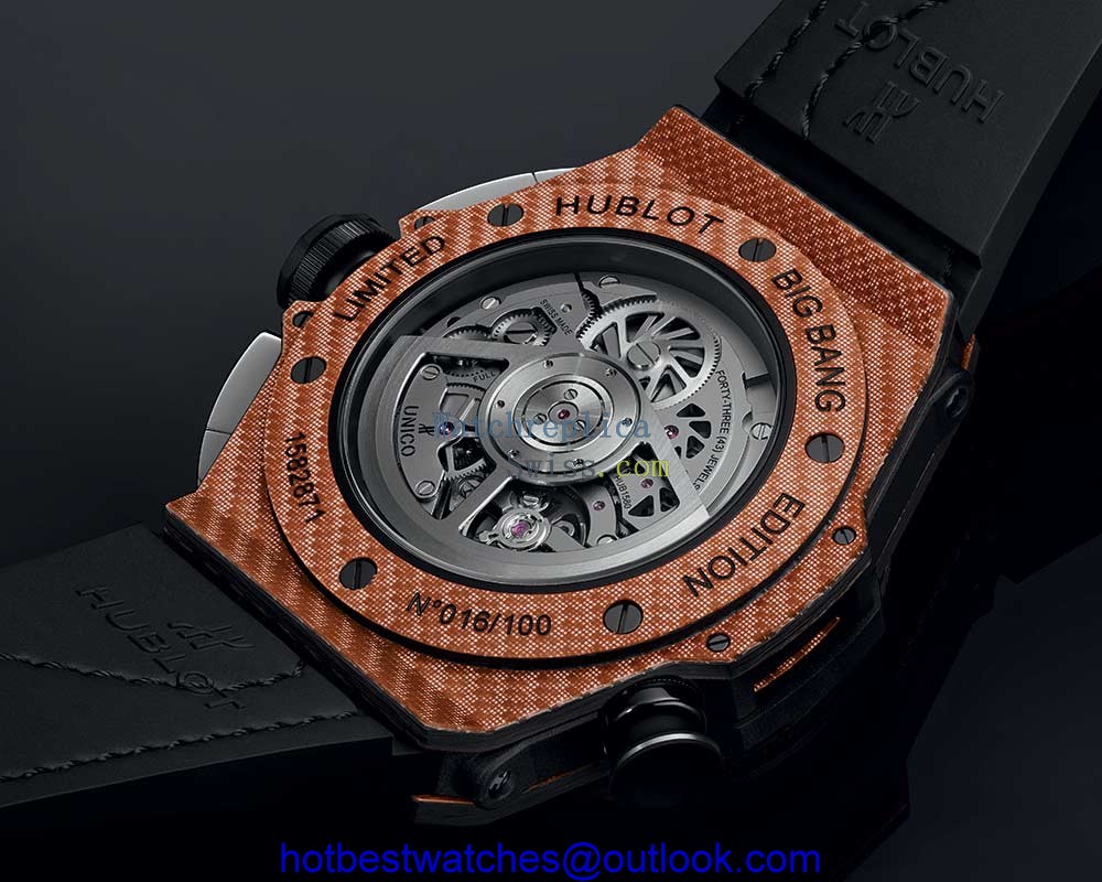 hublot big bang unico golf orange carbon caseback
