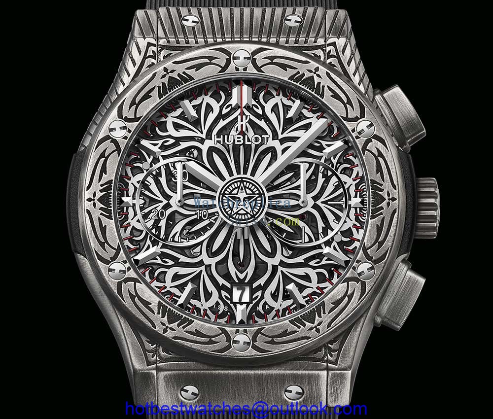 hublot classic fusion chrono shepard fairey closeup