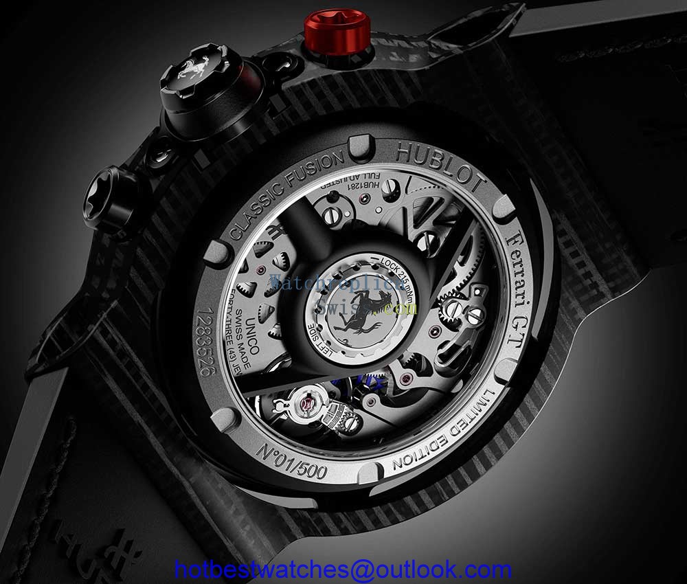 hublot classic fusion ferrari gt 3d carbon caseback