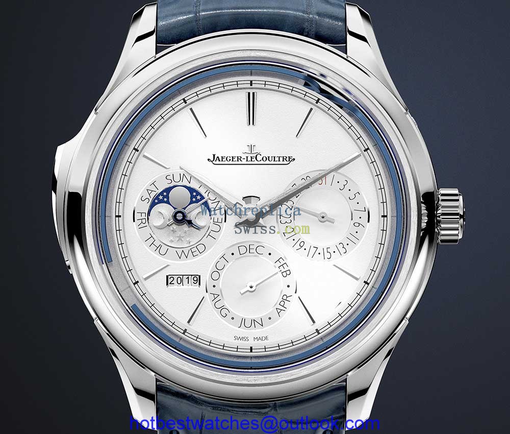 jaeger lecoultre master grande tradition minutes repeater perpetual white dial closeup