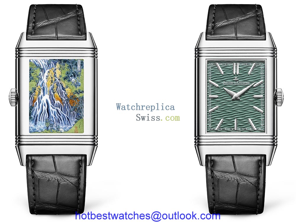 jaeger lecoultre reverso tribute enamel hokusai kirifuri both sides