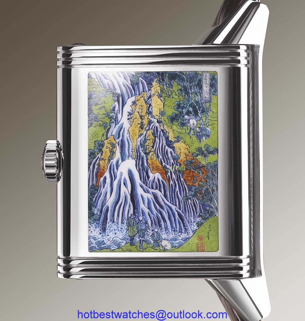 jaeger lecoultre reverso tribute enamel hokusai kirifuri closeup