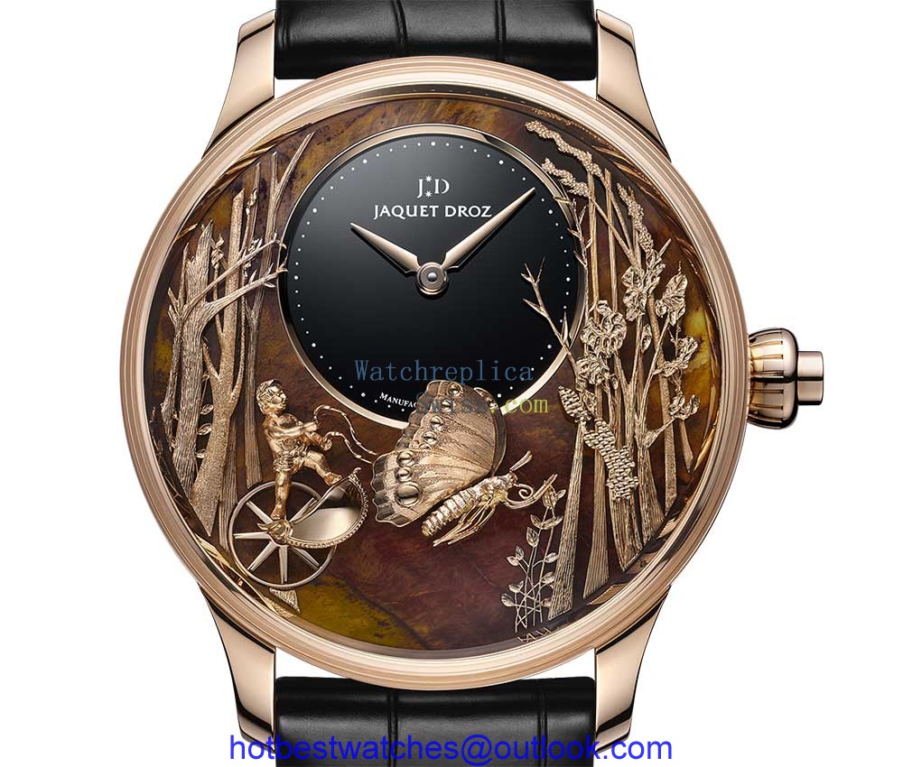 jaquet droz loving butterfly automaton chinchilla closeup