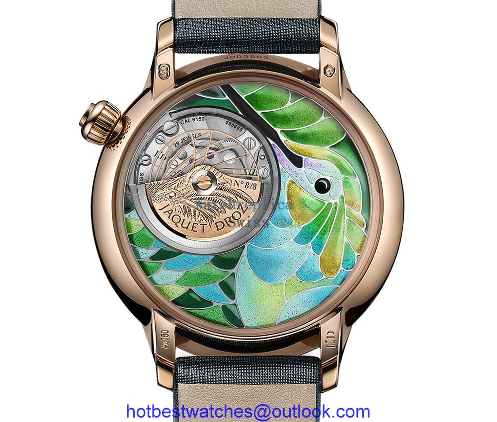 jaquet droz smalta santa clara colibri caseback