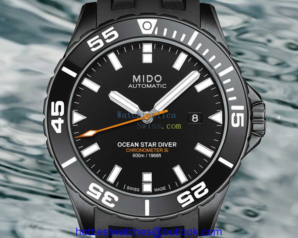 mido ocean star diver 600 closeup