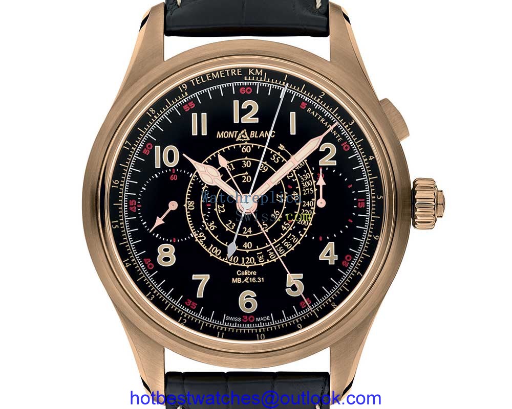 montblanc 1858 split second chronograph closeup
