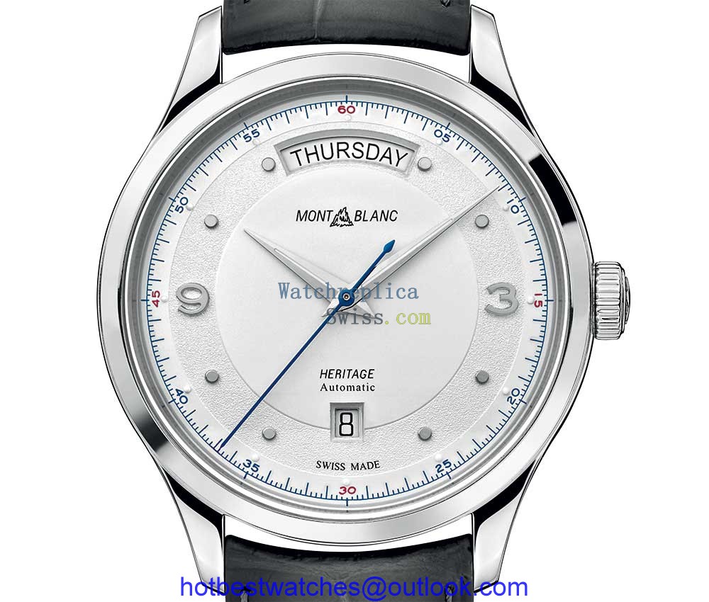 montblanc heritage automatique day date closeup