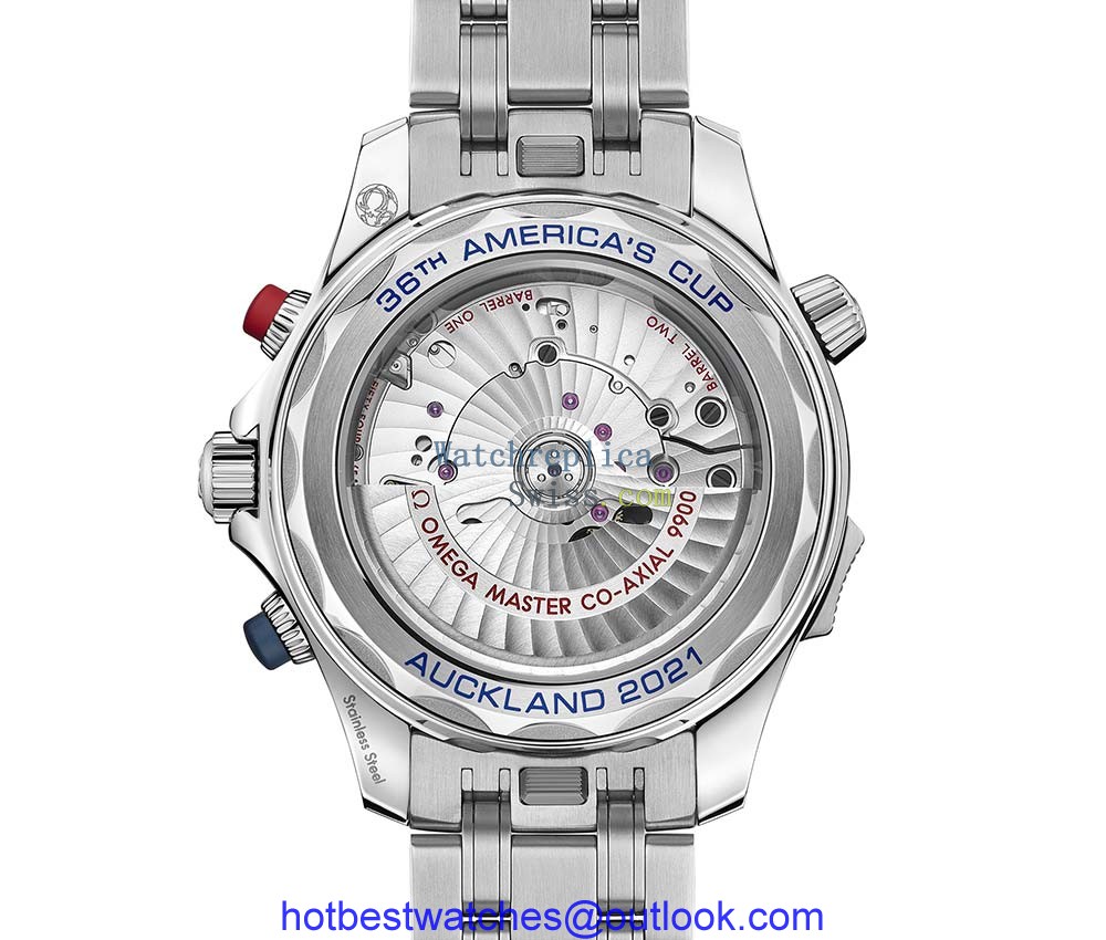 omega seamaster diver 300m chrnograph america cup 2021 caseback