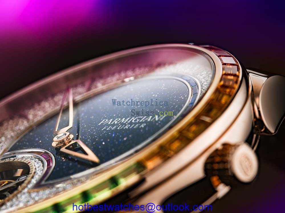 parmigiani tonda 1950 tourbillon double rainbow closeup aventurine