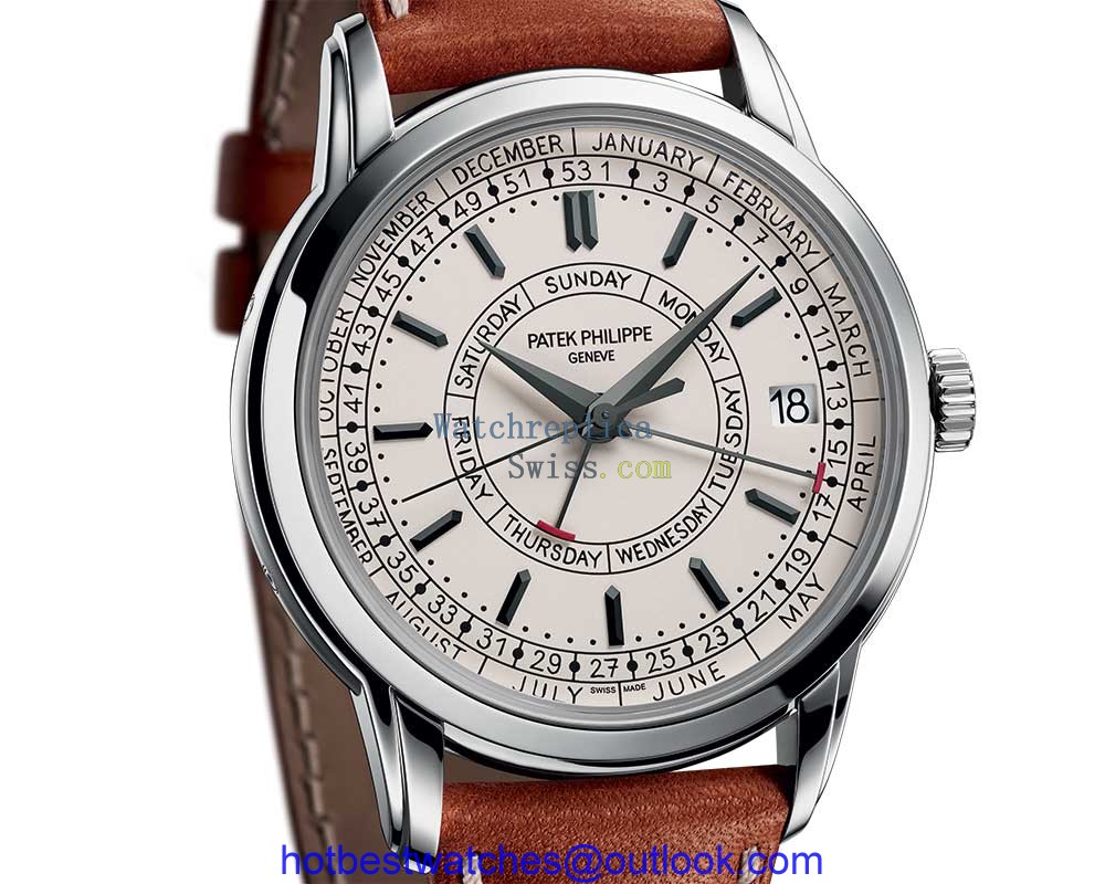 patek philippe calatrava semainier closeup
