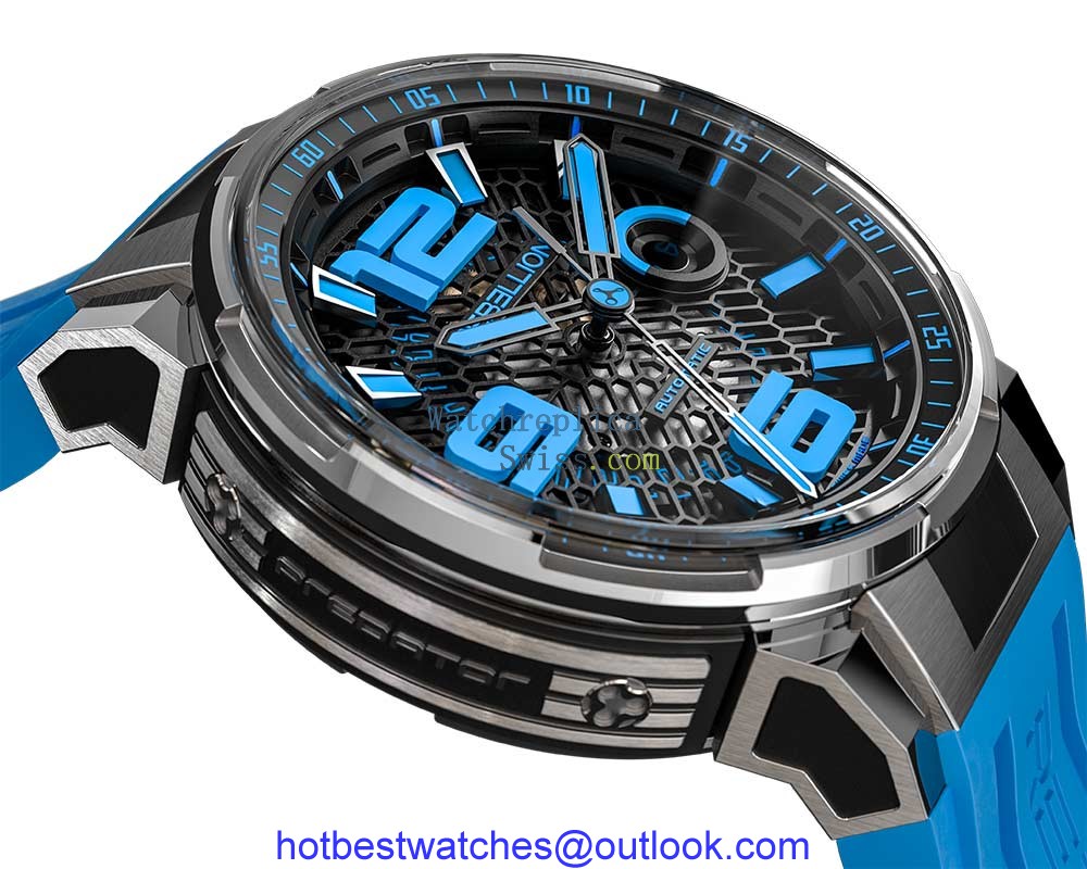 rebellion predator 2.0 2021 blu dial closeup