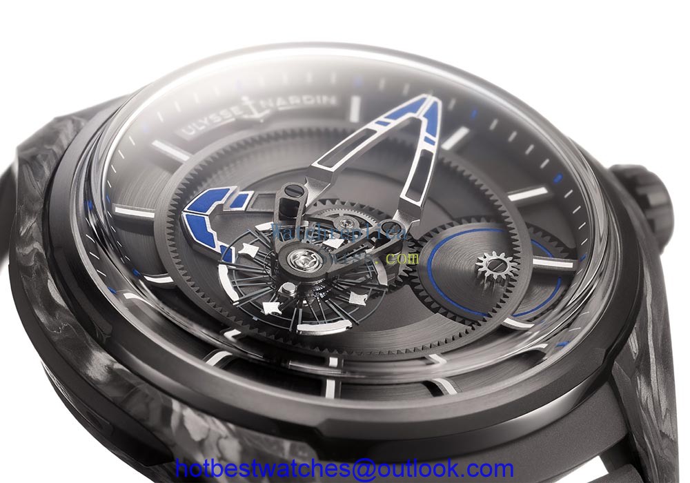 ulysse nardin freak x bucherer blue closeup
