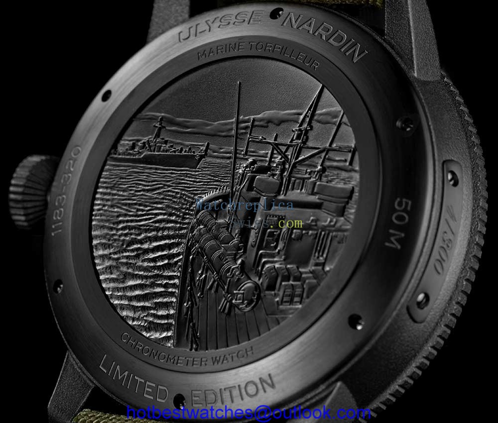 ulysse nardin marine torpilleur military black caseback