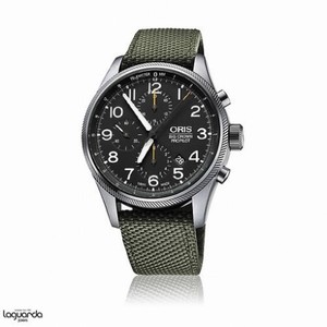 Oris Big Crown Pro Pilot Automatic Chronograph Black Dial Green Nylon Men's Watch 774-7699-4134TS