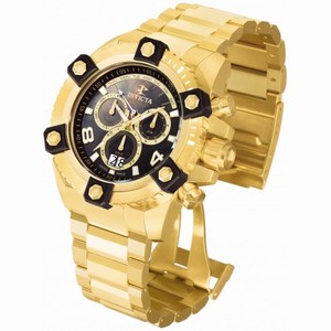 Invicta Arsenal Reserve Chronograph Black Mother of Pearl Dial Gold-plated Men's Watch 0340