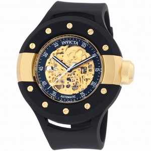 Invicta S1 Skeleton Dial Black Rubber Automatic Men's Watch 0868