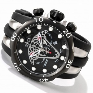 Invicta Venom Viper Chronograph Black Dial Black Polyurethane Men's Watch 0973