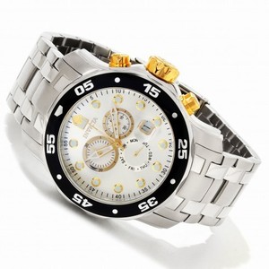 Invicta Pro Diver Chronograph Silver Dial Stainless Steel Men's Watch 10373
