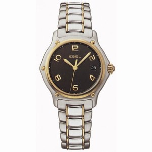 Ebel Black Dial Two-Tone Stainless Steel Quartz Ladies Watch 1087221-15665P