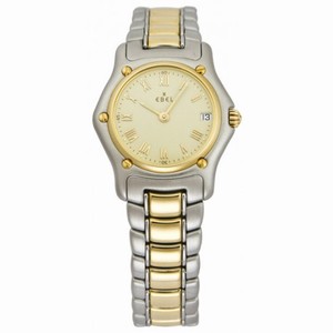 Ebel Classic Mini Champagne Dial Steel and 18kt Yellow Gold Ladies Watch 1088901-1260C