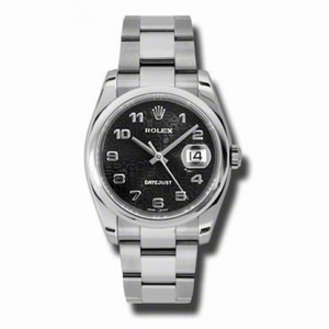 Rolex Datejust Black Dial Automatic Stainless Steel  Ladies Watch 116200BKJAO