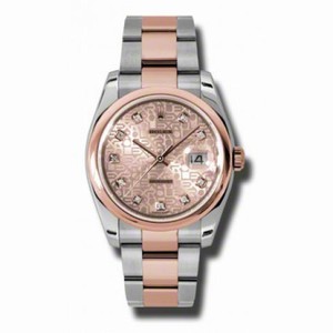 Rolex Datejust Champagne Jubilee Dial Automatic Pink Gold and Stainless Steel Men's Watch 116201CJDO