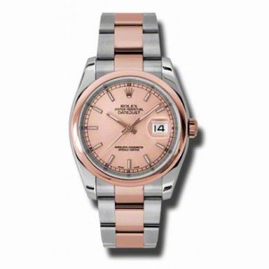 Rolex Datejust Champagne Dial Automatic Pink Gold and Stainless Steel Men's Watch 116201CSO