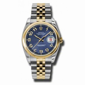 Rolex Datejust Blue Concentric Automatic Stainless Steel and 18K Yellow Gold Men's 116203BLCAJ