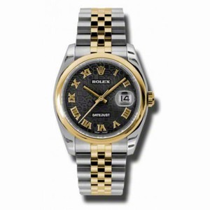 Rolex Datejust Black Jubilee Automatic Stainless Steel and 18K Yellow Gold Men's 116203BKJRJ
