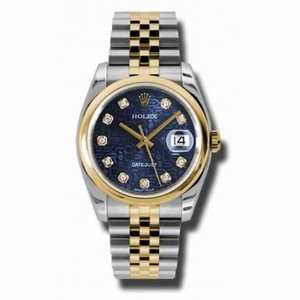 Rolex Datejust Blue Jubilee Automatic Stainless Steel and 18K Yellow Gold Men's 116203BLJDJ
