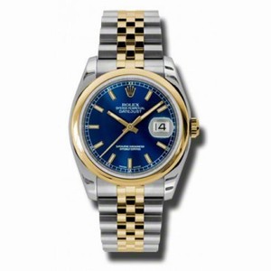 Rolex Datejust Blue  Automatic Stainless Steel and 18K Yellow Gold Men's 116203BLSJ