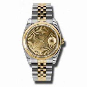 Rolex Datejust Champagne Automatic Stainless Steel and 18K Yellow Gold Men's 116203CSBRJ