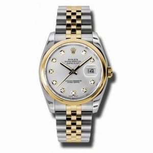 Rolex Datejust Silver Automatic Stainless Steel and 18K Yellow Gold Men's 116203SDJ