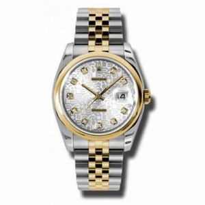 Rolex Datejust Silver Jubilee Automatic Stainless Steel and 18K Yellow Gold Men's 116203SJDJ