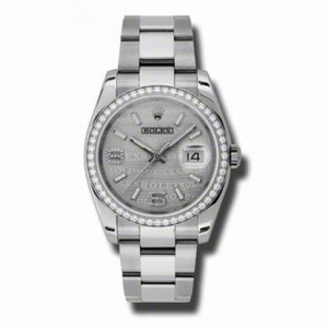 Rolex Datejust Silver Dial Automatic Diamond Bezel Steel Ladies Watch 116244SWSDAO